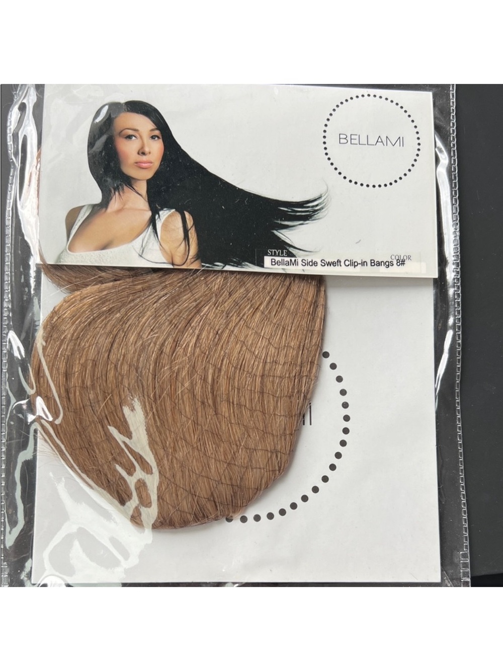 👱♀️ Bellami Side Swept Clip-In Bangs Ash Brown NWT